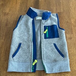 Crewcuts Gray Vest with Blue Trim